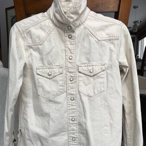 Pins and Needles Cream Long Sleeve Button Down